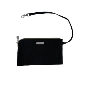 Baggallini Black‎ RFID Wallet Clutch Wristlet Bag Organizer Pouch Travel